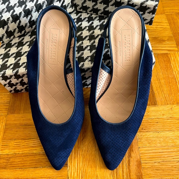 Block Heel Dark Blue Suede - Picture 4 of 8